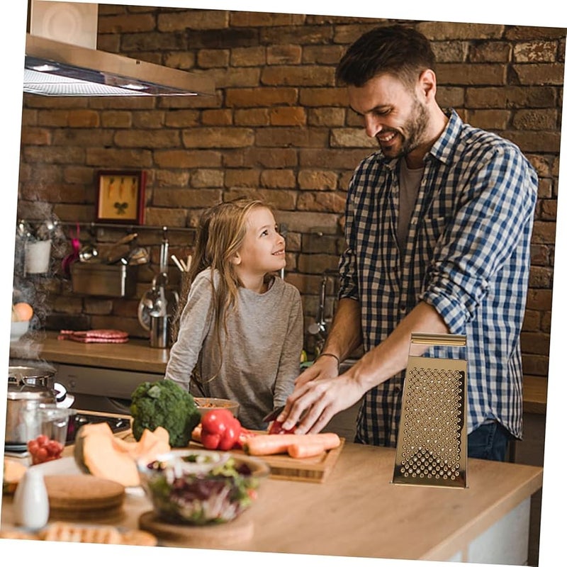 Stainless Steel Grater For Vegetables Cheese And Fruit With Non Slip Handle Easy Storage - Image 4